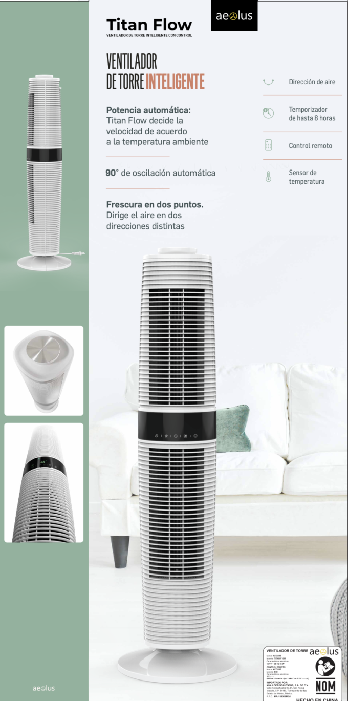 El Mejor Ventilador de Torre Inteligente en Mx